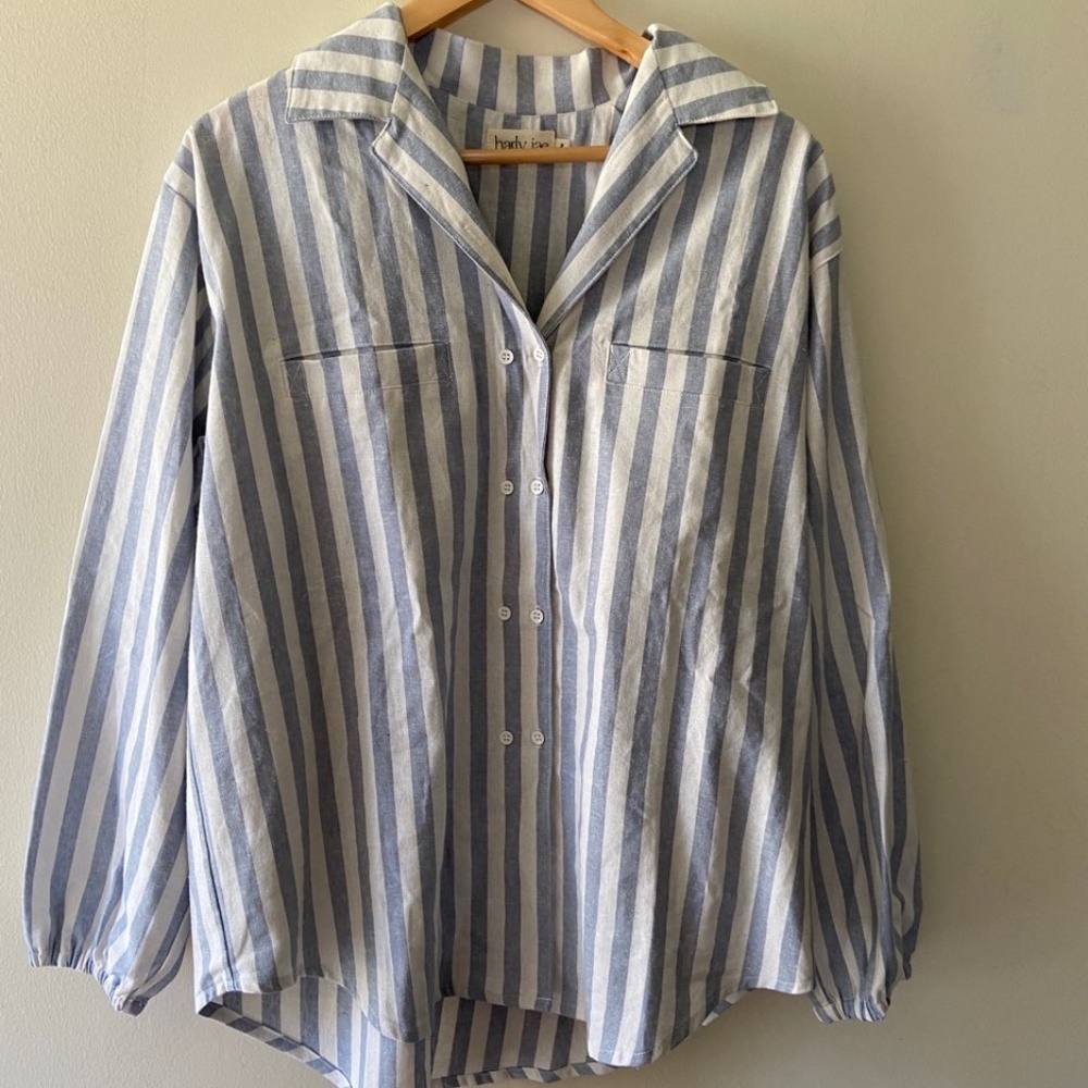 NWOT harly jae House Blouse in Marseille Stripe Size S/M